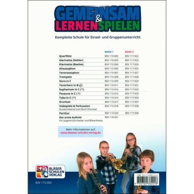 Bläser-Schulen-Verlag Gemeinsam Lernen 1 Cl Oehler