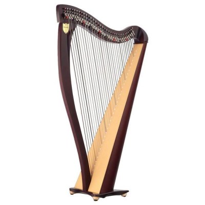 Lyon & Healy Drake LT Lever Harp Mahogany