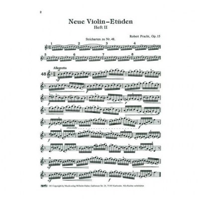 Musikverlag Wilhelm Halter Pracht Neue Violin Etüden 2