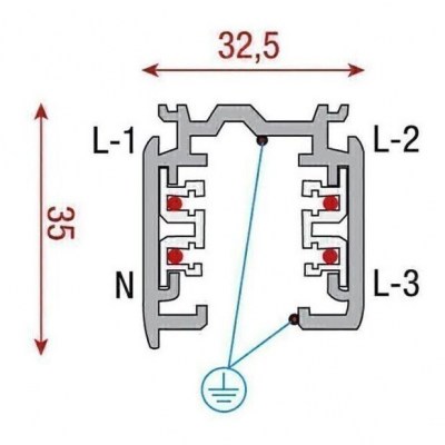 Artecta 3-Phase Track 2m White