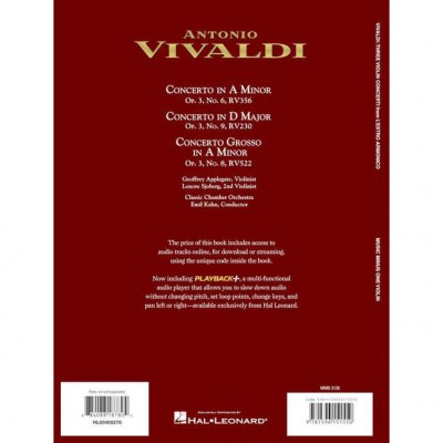 Music Minus One Vivaldi Concerti Violin