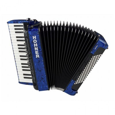 Hohner Bravo III 96 silent key blue