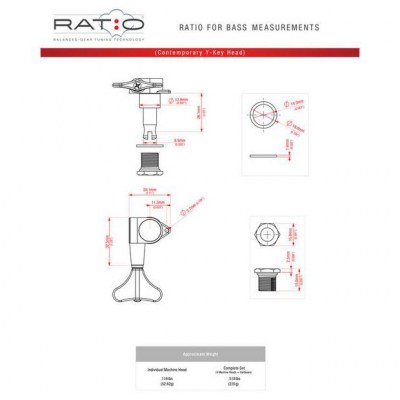 Graph Tech PRB-4400-C0 Ratio Bass