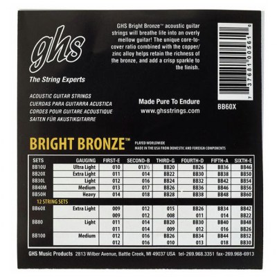 GHS Bright Bronze BB60X 009-042