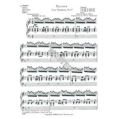 G. Schirmer Widor Toccata Symphony No.5