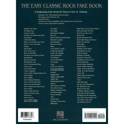 Hal Leonard Easy Classic Rock Fake Book