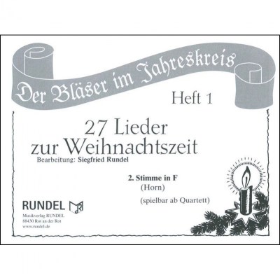 Musikverlag Rundel 27 Lieder Weihnacht 2 F