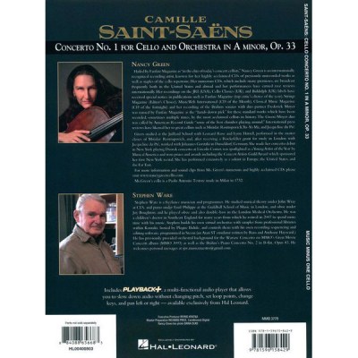 Music Minus One Saint-SaГ«ns Cello Concerto No1