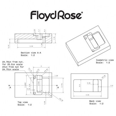 Floyd Rose FRT300 Original Tremolo Gold