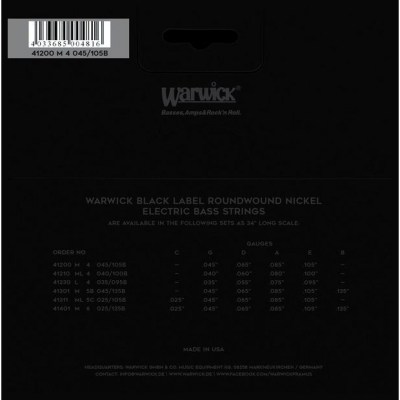 Warwick 41200 M Black Label