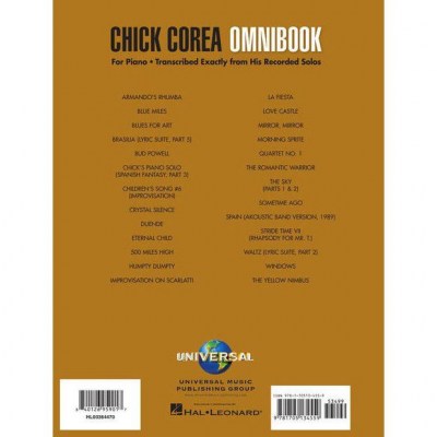 Hal Leonard Chick Corea Omnibook