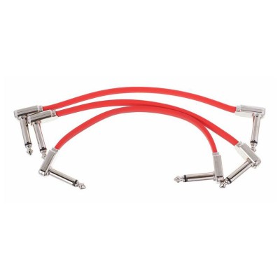 Ernie Ball Red Flat Ribbon Patch Cable 6"