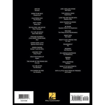 Hal Leonard Rock Keyboard / Organ Hits