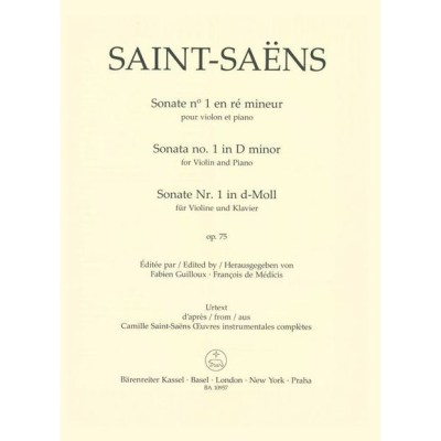 Bärenreiter Saint-Saëns Sonate Nr. 1