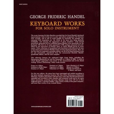 Dover Publications Händel Keyboard Works