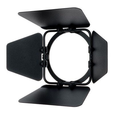 Strand LED Fresnel 4-Leaf Barndoor Bk