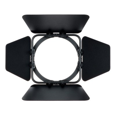 Strand LED Fresnel 4-Leaf Barndoor Bk