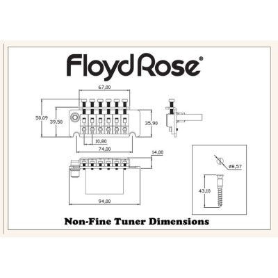 Floyd Rose FRTNFTB Non-Fine Tremolo BL