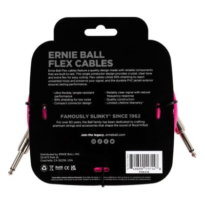 Ernie Ball Flex Cable 20ft Pink EB6418