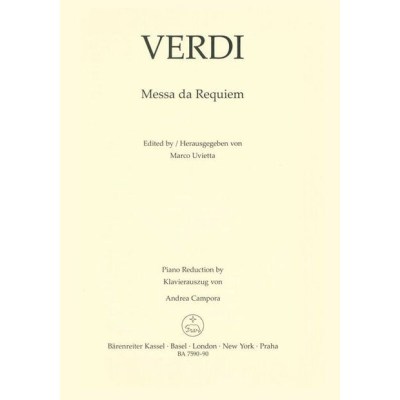 Bärenreiter Verdi Messa da Requiem