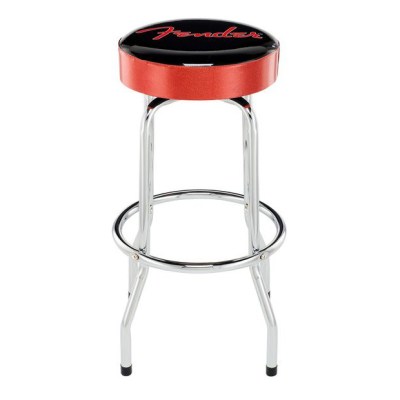 Fender Red Sparkle Logo Barstool 30"