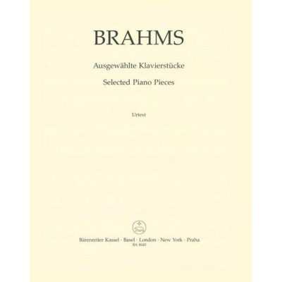 Bärenreiter Brahms Ausgewählte Klavier