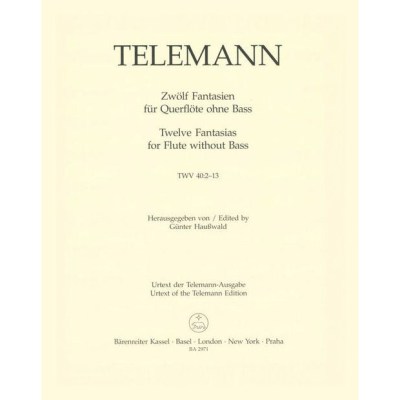 Bärenreiter Telemann Fantasien Querflöte