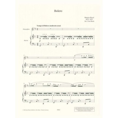 Schott Ravel Bolero (A-Sax)