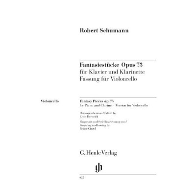 Henle Verlag Schumann Fantasiestücke Cello