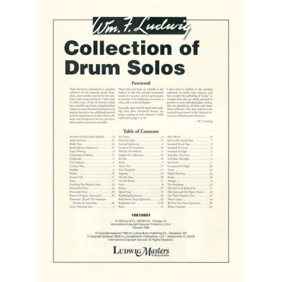 Ludwig Masters Publications Collection of Drum Solos