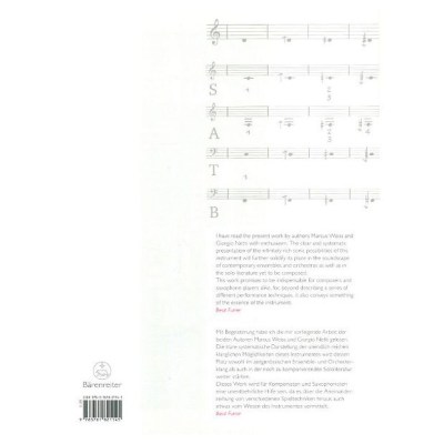 Bärenreiter Die Spieltechnik des Saxophons