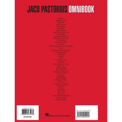 Hal Leonard Jaco Pastorius Omnibook