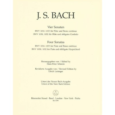 Bärenreiter Bach 4 Sonaten for Flute