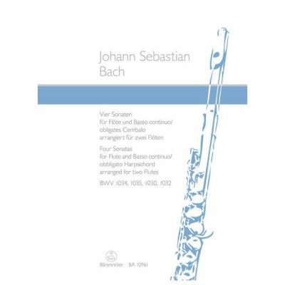 Bärenreiter Bach 4 Sonaten for 2 Flöten