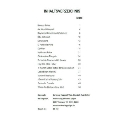 Musikverlag Geiger Wirtshausmusik 21