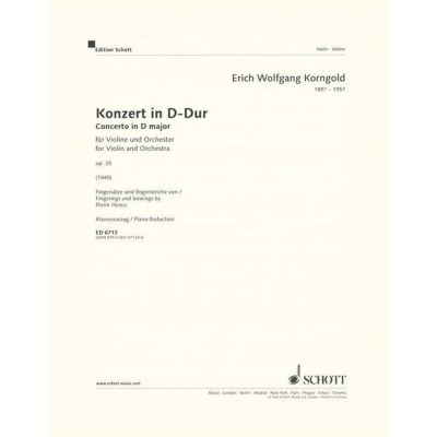 Schott Korngold Concert D-Dur op. 35