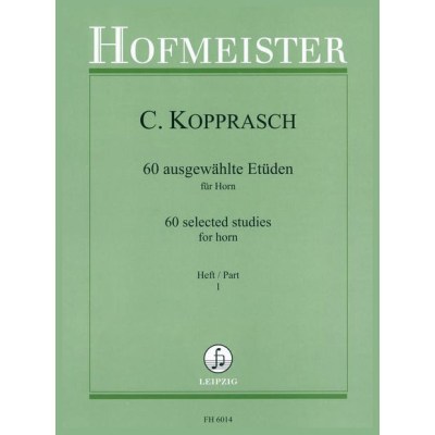 Friedrich Hofmeister Verlag Kopprasch 60 Etüden Horn 1