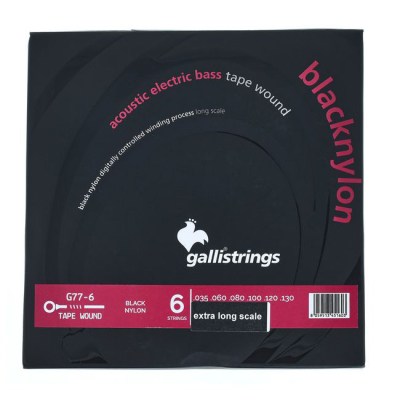 Galli Strings G77-6 Black Nylon Bass 36"