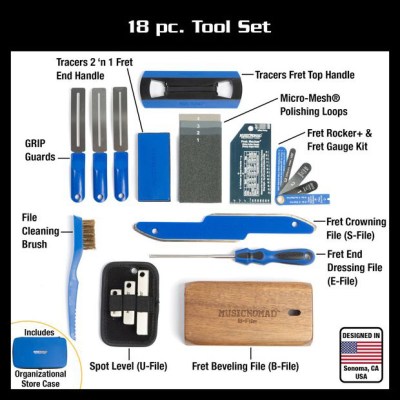 MusicNomad Guitar Tech Fret Tool Set