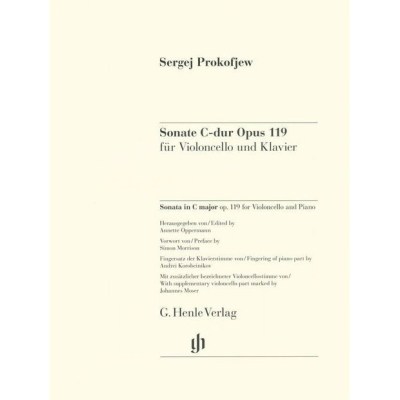 Henle Verlag Prokofjew Sonate C-Dur Cello