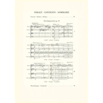 Henle Verlag Schumann Streichquartette