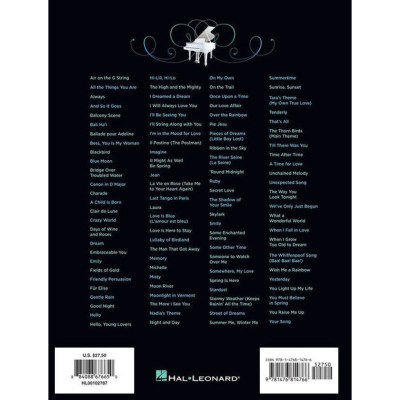 Hal Leonard 100 Most Beautiful Piano Solos