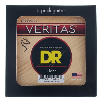 DR Strings Veritas Acoustic VTA-11 6-Pack