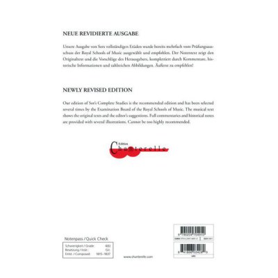 Edition Chanterelle Sor The Complete Studies