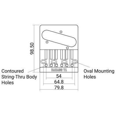 Allparts Badass T1 T-Style Bridge G