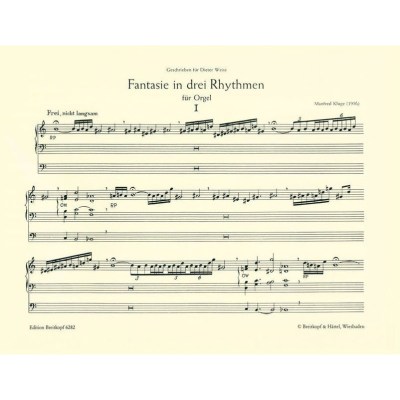 Breitkopf & Härtel Kluge Fantasie in 3 Rhythmen