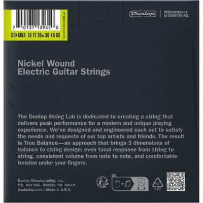 Dunlop Nickel Electric Bar Set 13-62