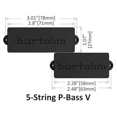 Bartolini Classic P-Bass (PV5CBP) BL