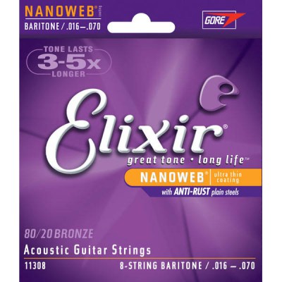 Elixir Nanoweb Baritone 8 String