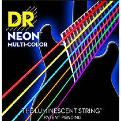 DR Strings HiDef Multi Color Neon E 10